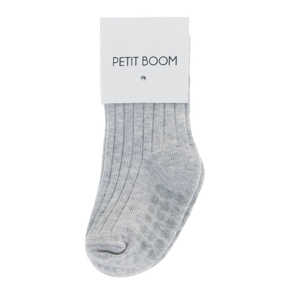 Petit Boom Bebek & Çocuk Fitilli Çorap Gri