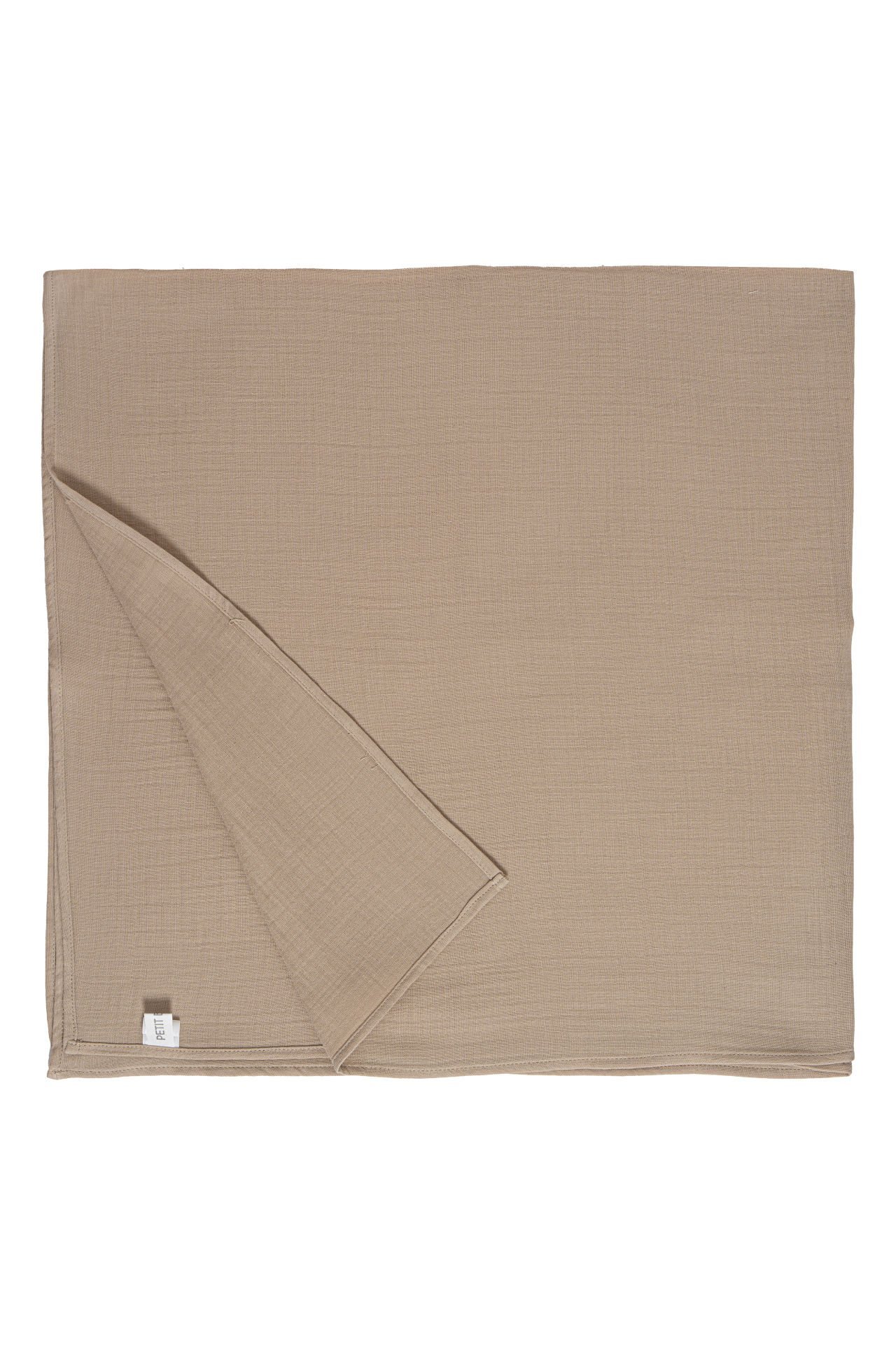 %100 Pamuk Çift Katlı Muslin Bebek Örtüsü Krem 100x100 cm