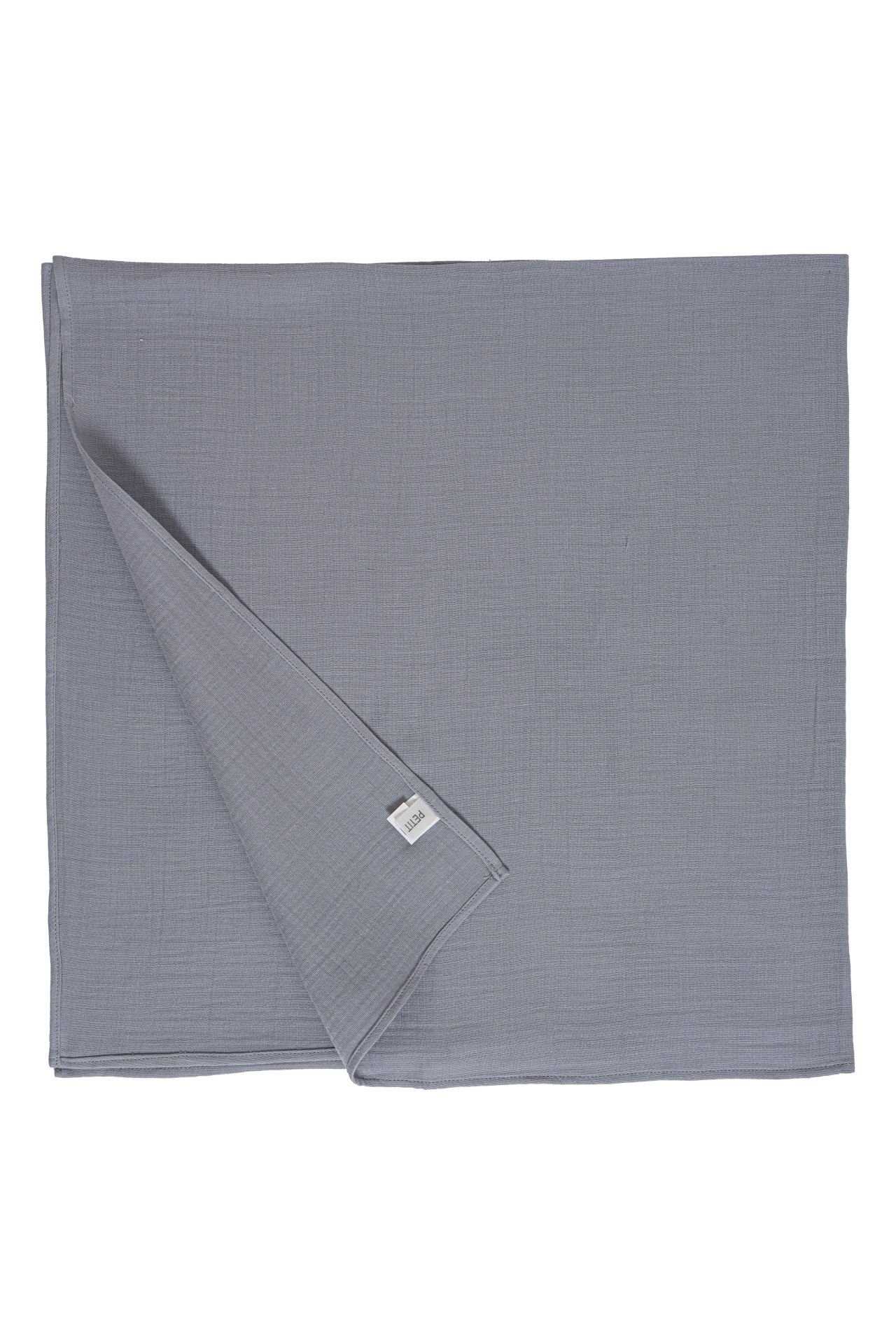 %100 Pamuk Çift Katlı Muslin Bebek Örtüsü Gri 100x100 cm